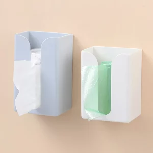 Boîte à mouchoirs murale étanche, support auto-adhésif, boîte de rangement domestique pour gants de poulet, papier de cuisine, 1 pièce