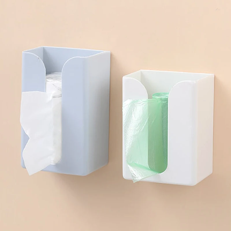 Boîte à mouchoirs murale étanche, support auto-adhésif, boîte de rangement domestique pour gants de poulet, papier de cuisine, 1 pièce